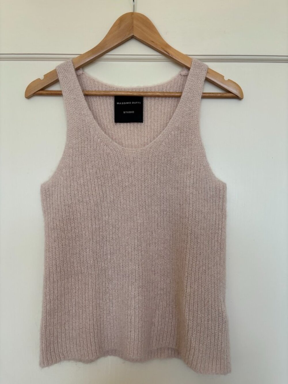 MASSIMO DUTTI STUDIO - Low-cut Knit Top - Nude Pink